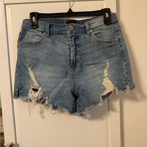 Kendall & Kylie Women’s Blue Distressed Jean Shorts